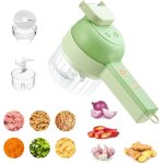 Ensemble de coupe - lgumes lectrique 4 en 1 avec brosse ensemble de trancheuses 4 in 1 handheld electric ...