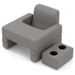 Ensemble coussin de lecture 3 pices costway poche de rangement coussin portable repose - bras avec sous ...