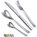 Ensemble de couverts 24 pices ensemble de couverts en acier inoxydable ensembles dustensiles de service ...