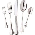 Ensemble de couverts - inox - 5 pièces - argenté - compatible lave - vaisselle - service de table moderne ... Ensemble de couverts - inox - 5 pièces - argenté - compatible lave - vaisselle - service de table moderne ...