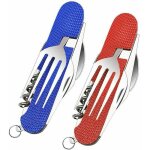 Ensemble de couverts pliants 6 en 1 - rnemitery - acier inoxydable - camping - randonn�e - pique - nique ...