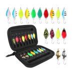 Ensemble de cuillres de pche 16 pcs cuillres de pche leurres kit de pche pour brochet peche truite kit ...