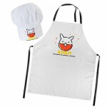 Ensemble de cuisine personnalis tablier et toque de chef pour enfant lapin pokeball avec nom