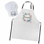 Ensemble de cuisine personnalis tablier et toque de chef pour enfant les papillons avec nom
