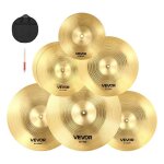 Ensemble de cymbales batterie - vevor - cymbale charleston 355 mm crash 400 et 455 mm ride 505 mm splash ...