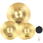 Ensemble de cymbales batterie - vevor - cymbale charleston 355 mm crash 400 mm ride 505 mm - lot de 3 ...