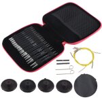 Ensemble daiguilles à tricoter interchangeables portables et amovibles outils de tricot circulaire pour ... Ensemble daiguilles à tricoter interchangeables portables et amovibles outils de tricot circulaire pour ...