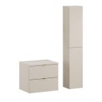 Ensemble meuble de salle de bain dalia cachemire meuble sous vasque avec plan 60 cm et colonna 30x160 ...