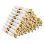 Ensemble dargenterie en plastique argent� pr� roul� serviettes pr� roul�es avec couverts en argent pour ...