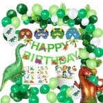 Ensemble de décoration de fête danniversaire de dinosaures fournitures de fête sur le thème de la jungle ... Ensemble de décoration de fête danniversaire de dinosaures fournitures de fête sur le thème de la jungle ...