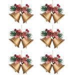 Ensemble de dcorations pour sapin de nol avec cloches dores 6 pices petites dcorations  suspendre ...