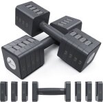 Ensemble dhaltres rglables : - lot de 2 haltres 5 en 1  rglage rapide du poids de 45 kgpour homme ...