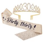 Ensemble diad�me et �charpe en strass � dirty thirty � cadeaux danniversaire amusants pour c�l�brer les ...