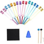 Ensemble diapasons pour chakras 7 chakras + 1 diapasons lests pour mditation le yoga gurison sonore diapason ...