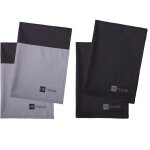 Torchons en coton - heynna - ensemble de 4 - 2 gris & 2 noirs - ultra - absorbants - design �l�gant