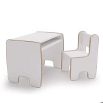 Ensemble pour enfant timi table + chaise mdf - couleur blanche