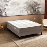 Ensemble epeda matelas ressorts ensachs mmoire de forme et laine l?escapade sommier nature confort ...