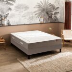 Ensemble matelas ressorts �chapp�e sommier escale ferme pieds - epeda - 140x190