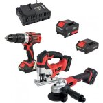 Ensemble essentiel bricolage easy full 18v : perceuse / meuleuse / scie sauteuse avec chargeur et batteries ... Ensemble essentiel bricolage easy full 18v : perceuse / meuleuse / scie sauteuse avec chargeur et batteries ...