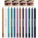 Ensemble deye - liner 12 couleurs eyeliner tanche paupires crayons  sourcils stylo cosmtique kit ...