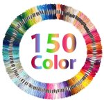 Ensemble de fils � broder ? 150 couleurs uniques ? accessoires inclus ? r�sistant et grand teint ? fil ...