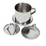 Ensemble de filtres  caf vietnamiens portables en acier inoxydable filtre - presse  caf rutilisable ...