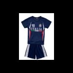 Ensemble foot enfant style italie ? maillot et short bleu marine - - bleu