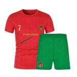 Ensemble de foot short et maillot portugal homme rouge vert - - rouge