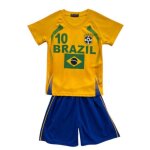 Ensemble de football enfant - maillot et short - jaune - inspir du brsil - tailles 4  14 ans