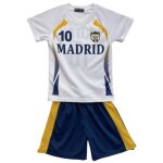Ensemble de football enfant - npz - inspir de madrid - maillot blanc - short bleu marine - taille 4 ...