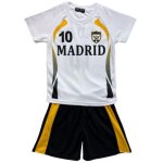 Ensemble de football enfant - npz - inspir de madrid - maillot blanc - short noir - taille 4  14 ans ...
