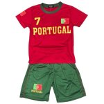 Ensemble football enfant - maillot et short - portugal - taille 4 au 14 ans - - rouge