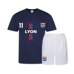 Ensemble de football enfant maillot et short style lyon - - bleu