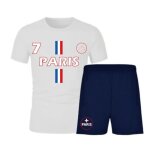 Ensemble football homme - maillot et short - style paris blanc
