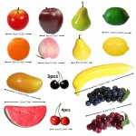 Ensemble de fruits artificiels - dcoration - 20 pices