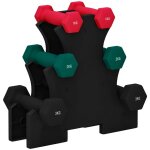 Ensemble dhalt�res hexagonale - sportnow - avec support dhalt�res - pour la musculation - 2 x 1kg 2 x ...