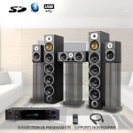 Ensemble home - cinma hifi 1240w + ampli 360w v9b - bk + atm8000bt + cable