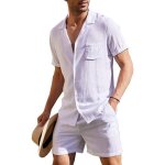 Ensemble homme 2 piceschemises manches courtes 2 pièces ensemble t - shirt et shorts set homme linen ... Ensemble homme 2 piceschemises manches courtes 2 pièces ensemble t - shirt et shorts set homme linen ...
