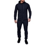 Ensemble homme 2 pices sweat  capuche homme sport - veste zippe et pantalon jogging automne chaud ...