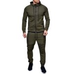 Ensemble homme 2 pices sweat  capuche homme sport - veste zippe et pantalon jogging automne chaud ...