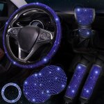 Ensemble de housses de volant volant de 15 pouces �pauli�re scintillante housse de levier de vitesse ...