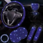 Ensemble de housses de volant volant de 15 pouces �pauli�re scintillante housse de levier de vitesse ...