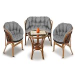 Ensemble de jardin 2x122x40cm + 190x40cm pour chaise canapé balançoire mobilier en rotin imperméable ... Ensemble de jardin 2x122x40cm + 190x40cm pour chaise canapé balançoire mobilier en rotin imperméable ...