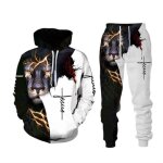 Ensembles jogging homme 2 pices impression tigre 3d sport survtement pour homme sweat capuche avec cordon ...