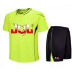 Ensemble jul enfant ? t - shirt + short noir ? 100% polyester - - jaune