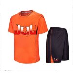Ensemble jul enfant ? t - shirt + short noir ? 100% polyester - - orange