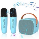 Ensemble karaok enfants & adultes 2 micros jouet fte bleu