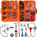 Ensemble de leurres de pche en mtal abs 257 pices rsistant  la corrosion kit dhameons anti - enroulement ...