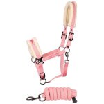 Ensemble licol et longe pour cheval harrys horse love - rose - full