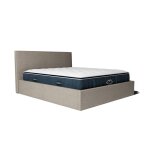 Pack lit coffre beige et matelas hybride 140x190 �pais 30cm - emma & victoria - morphea